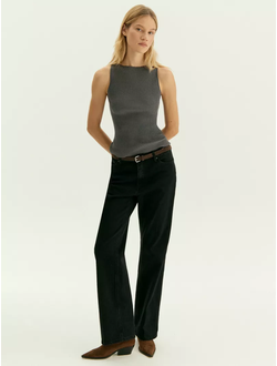 Джинсы прямого кроя (черный)