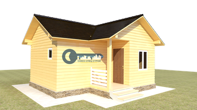 Б-07  ГАБАРИТНЫЕ РАЗМЕРЫ: (5,5Х6М) 1 ЭТАЖ, ОБЩАЯ ПЛОЩАДЬ: 30М²