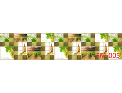 FM-005  ВИНО ВИНОГРАД В КЛЕТКУ Глянцевая стеновая панель ALBICO(АЛЬБИКО) 2800*610*6мм