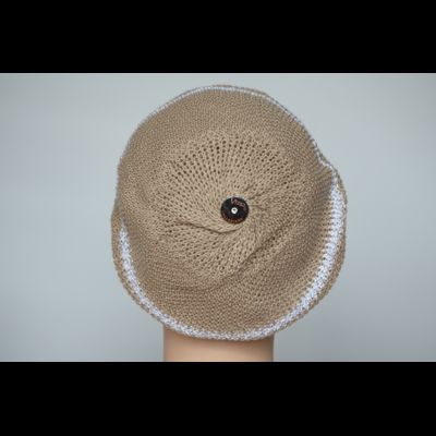 Кепка Vizio 5038 белая с бежевым