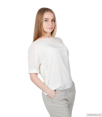 Блузка белая Linea Cinque 25/33806