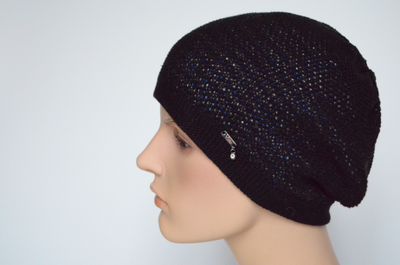 Черный женский летний берет Vizio Италия 7079