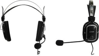 Наушники с микрофоном (гарнитура) A4Tech HS-50 (черные)