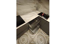 Кухня софт серый