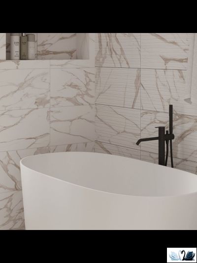 Плитка Belani Torano бежевый 30 х 60 см под мрамор, глянец Береза керамика, настенная