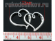 подвеска "Сердце к сердцу", цвет-античное серебро