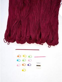 Полиэфирный шнур, пасма 170 М вино