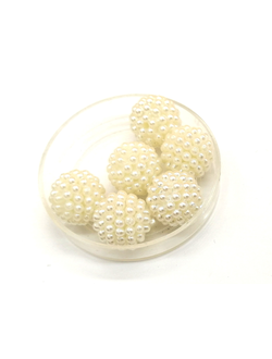 Бусины пластиковые фигурные, 12 мм шамбала белый цвет