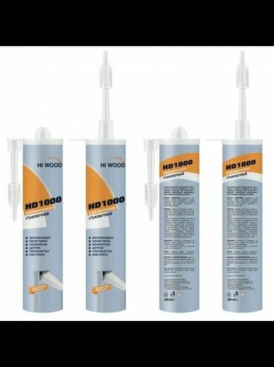Клей монтажно-стыковочный HI WOOD HD1000, 280 мл, белый,