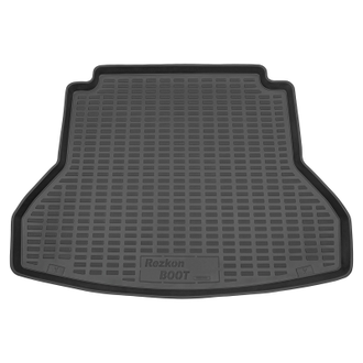 Коврик в багажник пластиковый (черный) для Hyundai Elantra (16-20)  (Борт 4см)