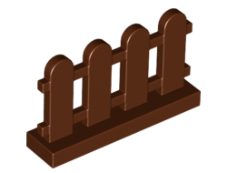 Fence 1 x 4 x 2 Paled (Picket), Reddish Brown (33303 / 6150305)