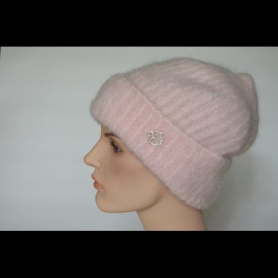 Vizio Берет вязаный розовый с отворотом визио Италия 6946 BRO