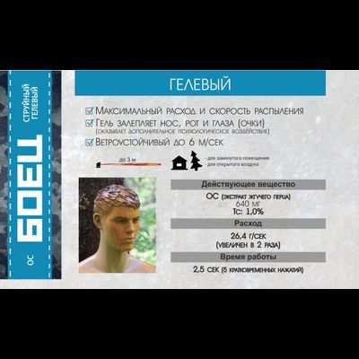 Баллончик для самообороны «Боец» струйный-гелевый 100 мл