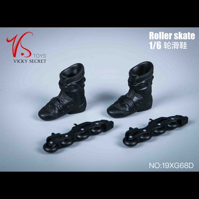 Роликовые коньки (ролики) черные 1/6 (19XG68D) - VSTOYS