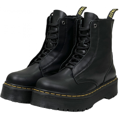 Dr Martens Sinclair Milled Smooth Leather Platform Black
