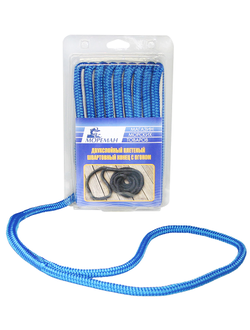 Плетеный швартовный конец Мореман, 9,5 мм x 3 м, синий