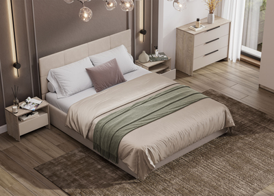 Камелия комод 3 ящика Дуб Эндгрейн/Меланж