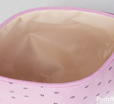 Набор косметичек 2 в 1 Корона, отдел на молнии с ручкой, розовый