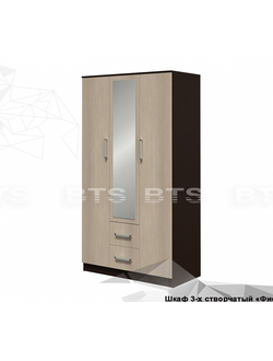 Шкаф 3-створчатый Фиеста венге/лоредо
