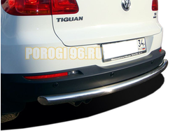Защита заднего бампера (радиус) d60 для Volkswagen Tiguan 2011-2016
