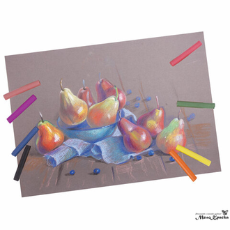 Пастель сухая художественная BRAUBERG ART "DEBUT", 36 цветов, круглое сечение