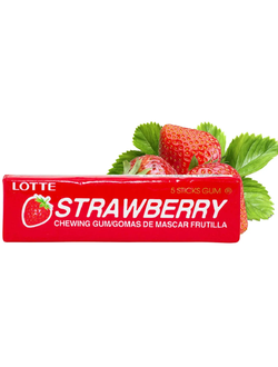 Lotte Жевательная резинка со вкусом Клубники пластинки 12,5гр (20)*50