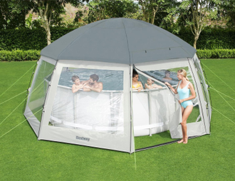 Купол (павильон) для бассейна Bestway round pool dome 600х600х295 см (58612)