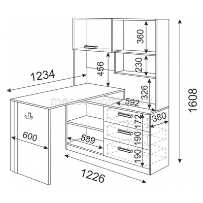 Стол компьютерный Волкер М07