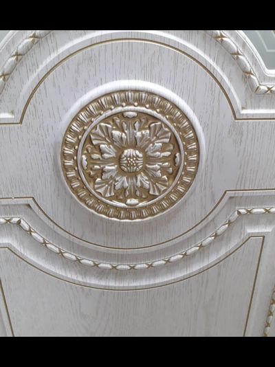 VFD. GRETA/ BIANCO CLASSIC PG. ГРЕТА/ БЬЯНКО КЛАССИК-ПАТИНА ЗОЛОТО. ПОЛОТНО ОСТЕКЛЕННОЕ