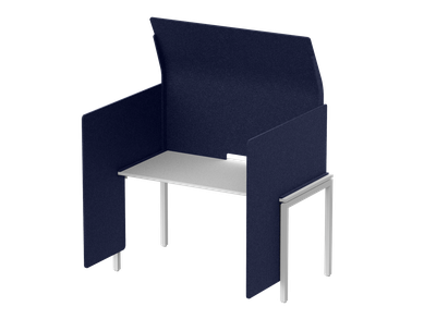 Кабина с высоким экраном-парусом и низкими боковыми стенками-ширмами