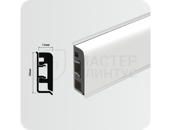 Плинтус для столешницы Thermoplast AP630 белый матовый