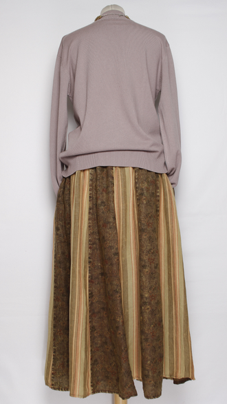 ЮБКА "МНОГО КЛИНЬЕВ" бежевая до р.52