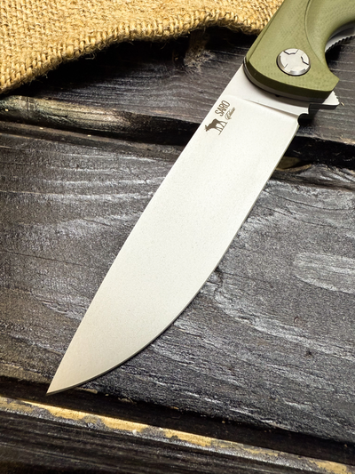 Складной нож Чиж-плюс сталь AUS 10, рукоять G10, цвет олива