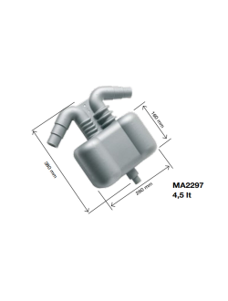 Сепаратор/глушитель выхлопных газов Can-SB MA2297 380x260мм 4.5л