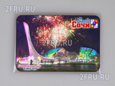Магнит на холодильник 8х6 см. с символикой Сочи - Олимпийский парк