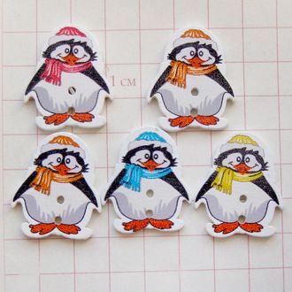 Пуговицы "Большие пингвины"1шт.