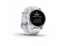 Умные часы Garmin Epix Pro (Gen 2) Standard Edition 42 мм, серебристый корпус, белый ремешок 010-02802-01