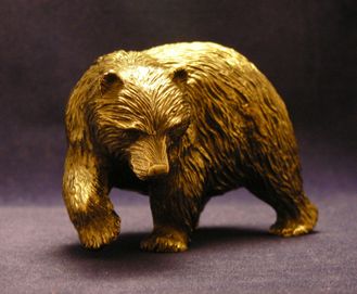 сувенир из латуни медведь