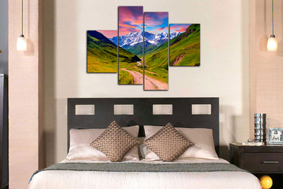 Модульная картина "Тропинка к белым горам"