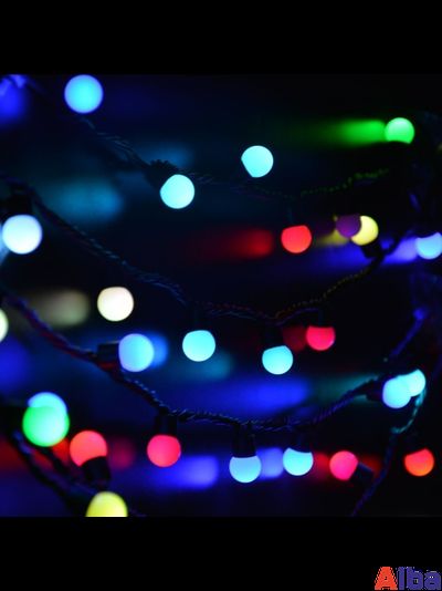 Гирлянда большие шарики, 5м RGB 220В