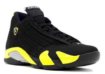 Nike Air Jordan 14 Thunder Black Yellow (Черные с желтым)