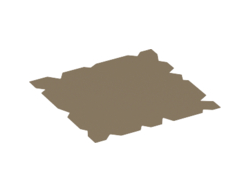 Cloth Treasure Map 3.5 x 3.5 map becomes visible when wet, Dark Tan (53460 / 6264072)