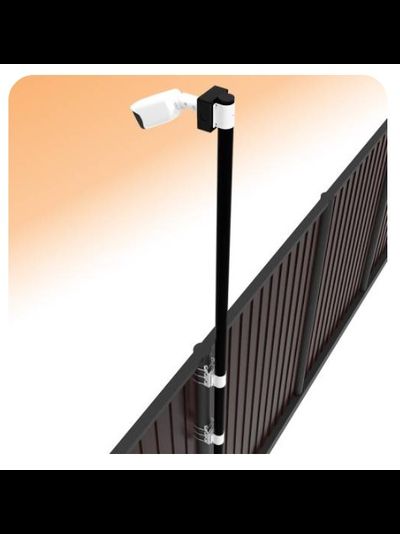 BOXFORCAM Труба без фланцев 150 см. для крепления уличных модемов, элементов слаботочного оборудования систем безопасности, интернет вещей, IT (чёрная/белая)