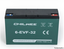 Аккумуляторная батарея Chilwee 6-EVF-32 (12В-34А\ч С5) 267х77х170 д.ш.в.