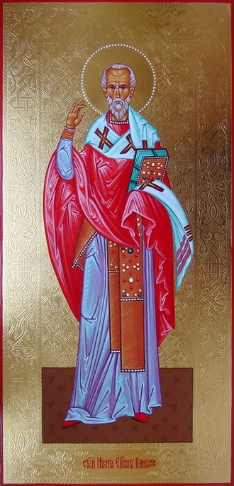 Никита Ремесианский, Святитель. Рукописная мерная икона.