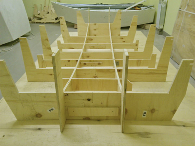 Кондуктор для сборки корпуса швертбота Оптимист