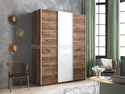 Шкаф-купе Прайм-2 белое стекло (1800)