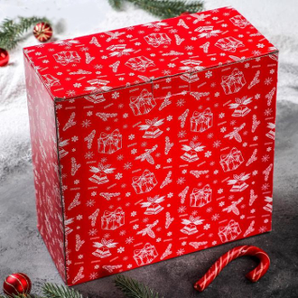 Блинница Новогодняя с крышкой в подарочной коробке, d=23 см