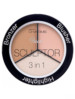 CHARME Скульптор для лица 3 в 1 тон 11 Теплый персиковый