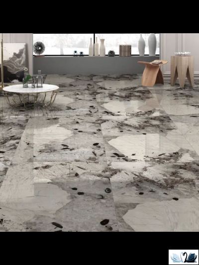 Керамогранит Creto Patagonia 180х120 см High Gloss серый